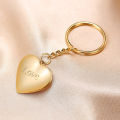 Custom Photo Folding Heart Locket Keychain Stainless Steel Locket Personalized Gift Family Photo Key Chain. 