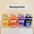 Imported Original Water Bottle Motion Bpa-Free Acrylic Water Bottle Perfect For School Kids And Active Females Customizable Sipper And 550ml Capacity Vibrant Colors And Playful Patterns Double Drinking Nozzle Design With Straw Moveable Transparent Caps. 