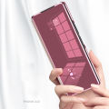 For Huawei P30 Pro Flip Cover Smart Cosmetic Make up Mirror Flip Phone Cases for Huawei P30 Pro case Clear View Stand case. 