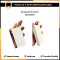 Pack of 3 Primed Keychain Canvas Boards (2x4 inches) Portable Mini Art Canvas with Metal Keyring for Acrylic Oil, and Gouache Painting – Perfect for DIY Crafts, Personalized Gifts & On-the-Go Creativity. 