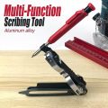 Multifunctional Adjustable Profile Scribing Ruler Measuring DIY Woodworking Deep Hole Pencil Contour Gauge Tool. 