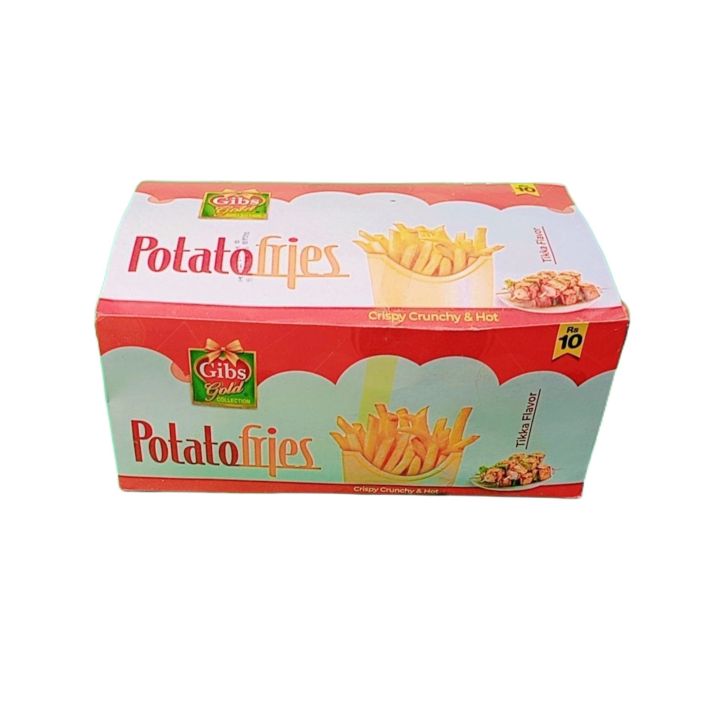Potato Fries Tikka Flavor - Crispy, Crunchy & Hot Snack - Perfect Potato Sticks - Pack of 15