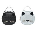 【happy one】Cute Cat Design Sequins Crossbody Bag For Women Leather Handbag Girl Purse Totes Bag Bolsa Femininas#20. 