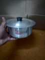 3 Pcs Small Degchi Set Baby Sauce Pots With Cover Lid Aluminum Metal Finishing. 