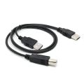 【All Of Me】USB 2.0 Male to USB Standard B Male Y Cable for Printer & Scanner & External Hard Disk. 