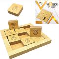 Wooden Number Tiles Puzzle Game – Educational 8, 15, and 24-Digit Moving Puzzle Toy for Kids and Adults – Perfect for Family Fun and Early Learning!. 