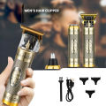 3-In-1 Vintage Grooming Set USB Rechargeable Multi-Functional Hair Clipper, Shaver, And Nose Trimmer For Men. 