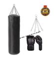 3Ft 4Ft High Quality Branded Boxing Bag Punching Bag 2 Gloves Steel Chain Wall Bracket Rawal Bolt Pack of 3. 
