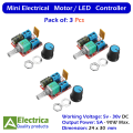 Mini DC PWM Motor Speed Controller Module 5V-30V 90W Motor/LED Dimmer With Self Recovery Fuse  by Electrica. 