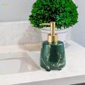Bathroom Counter Ceramic Liquid Soap Dispenser 260ml Pump Bottle Refillable for Women and Men. 