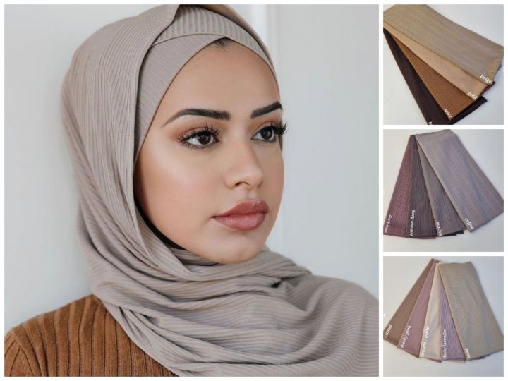 Premium Strechable ribbed jersey hijab