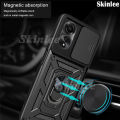 Phone case For OPPO A18 Back cover Hard Armor Shockproof Camera Protection Bracket Navigation Holder Ring cover For OPPO A18 Cover cases. 