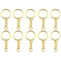 10pcs Golden Key Rings for Resin Keychains and Alphabet keychains mold - handmade keychain - Jewellery making. 