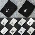 100PCS Clothes Size Labels Folded Cloth Labels General Woven Size Mark Practical Clothing Size Labels for Store Home Use White. 