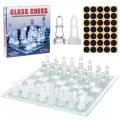 Crystal Chess board Game Set Glass chess board Large/Medium size Chess set. 