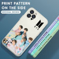 UCUC for Tecno Spark Go 2020 /  / Spark Go 2021 / Spark 6 Go Back Cover Famous Korean Boy Group BTS Thin Soft Luxury Square Liquid Silicone Phone Case. 
