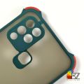 Infinix Hot 10S - Matte Translucent Shockproof Hybrid Armor Back Case cover - Camera Protection Case. 