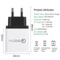Quick Charge 3.0 USB Charger 5V 2.4A QC3.0 Fast Charging USB Wall Charger for iPhone Samsung Xiaomi Mobile Phone Charger 3 USB. 