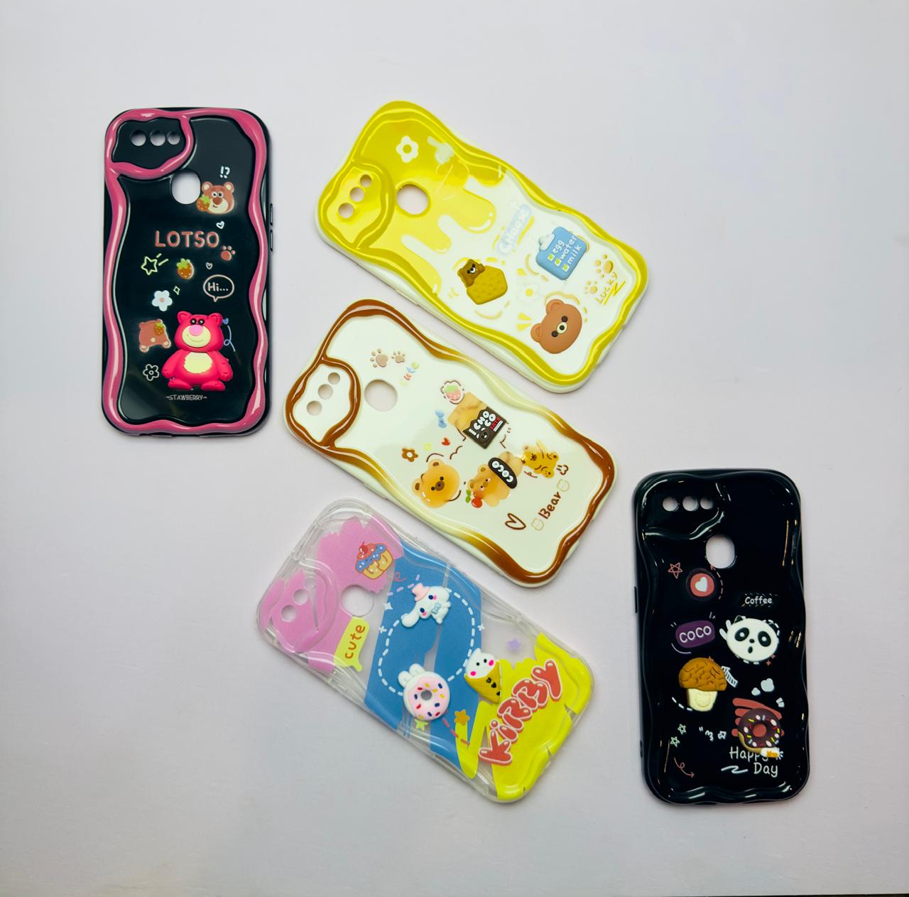 Lahore Mobile Case for OPPO A5S / A7 / A12 / A12S Back Cover Colorful Wavy Phone Cases - Luxerey Back Cover - Creative Lovely 3D Doll -Girls Back Cover 9