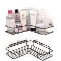 Triangle Self-Adhesive Metal Bathroom Corner Rack Storage Shelves. 