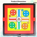 Magnetic 4 Player Ludo with Lock Clip and Storage Space For Fun & Learn Education Family Ludo Game - 2203. 
