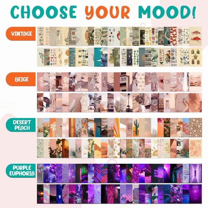 50PCS%20Vintage%20Wall%20Collage%20Kit%20Aesthetic%20Pictures%20Room%20Decor%20for%20Bedroom%20Aesthetic%20,%20Wall%20Art%20-%20Image%207