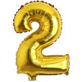 Foil Numbers Balloons customized Foil Digit Birthday Balloon Numbers large (18 inch) Happy Birthday Party Wedding Anniversary Decorations color Black / Golden / Silver Air inflated Figure Balloon - 0,1,2,3,4,5,6,7,8,9.. 