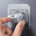 2/4Pcs Nail-Free Adjustable Curtain Rod Holder Hooks Self-adhesive Wall Mount Curtain Pole Wall Brackets Waterproof Fixed Clip. 