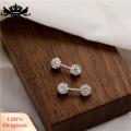 Carat Ear Studs Screw Back Dazzling Cubic Zirconia Female Stud Earrings. 