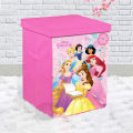 Disney Princess Printed Foldable Storage Cubes Organizer Basket Bin Storage Boxes Storage Container with Handles for Travel Moving Toy Storage Box With Lid. 