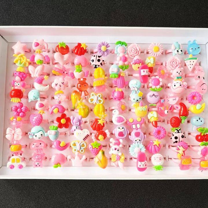 Pack%20of%2024%20kids%20cute%20day%20jewellery%20plastic%20kids%20ring%20mix%20design%20imported%20rings%20-%20Image%205