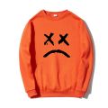 Round Collar Without A Hat Men Sweatshirt Lil Peep Hoodies Happy Smiling Face Print Fleece Pullover Hoodie Men Women Streetwear. 