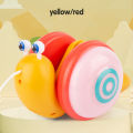 【Happier】 Pull String Cartoon Snail Car Toy With Light And Music Baby Crawl Cartoon Snail Toy Early Education Toys For Children. 