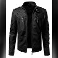 BLACK Leather Jacket For Men. 