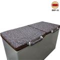 Double Door Cotton With Polyester Filling Deep Freezer Cover with 2 Handle Covers. 