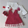 Baby Crochet frocks Full Set (You can also order different colours and size). 