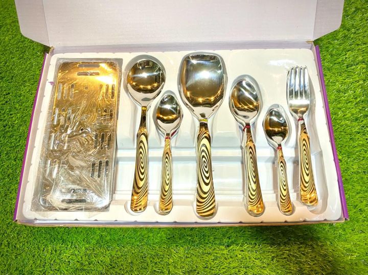 Premium Stainless Steel Cutlery Set - 29-Piece Flatware Set, Rust ...