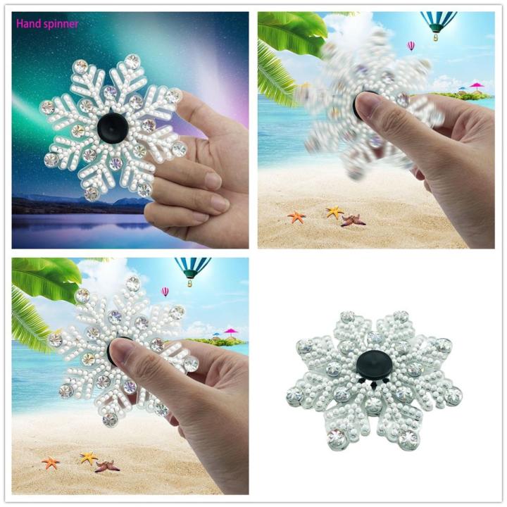 New DIY Rhinestone Fingertip Gyro Diamond Hand Spinner Fidget Relief Stress Toy 5D DIY Diamond Painting Creative Gift Fingertip