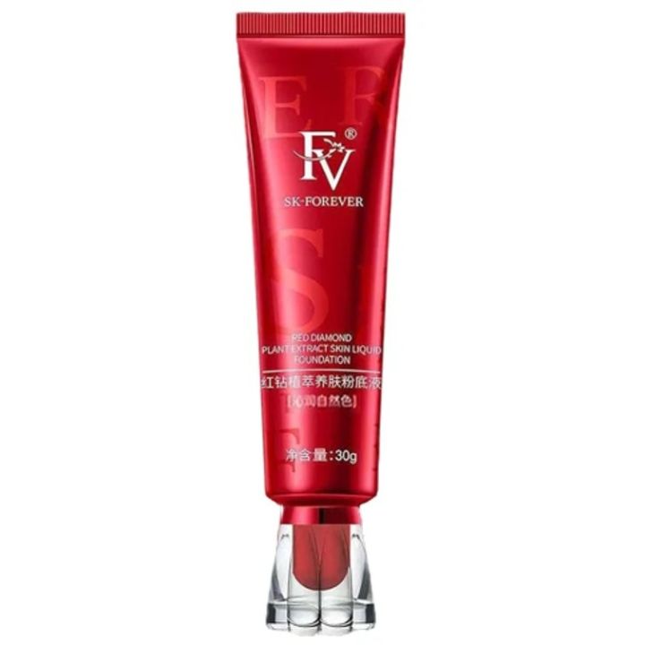 FV Waterproof Dewy Foundation with Natural Finish Lightweight & Blendable Coverage Long Lasting Liquid Foundation Hydrating Foundation for Dry Combination Skin - 30g - Nourishing Ivory