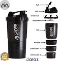 Shaker Bottle (3 in 1) Protein Powder Blender Bottle, Protein Shaker Bottle for Gym, Fitness Sports Protein Mixer Bottle, Water Bottle, Gym Sports Water Bottles Shaker Cup Gym Nutrition Blender Cup. 