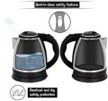 Electric Kettle 2 Liter Stainless Steel Automatic Cordless Kettle Electric, E Kettle Tea Hot Water Car Travel Portable Electric Kettle Auto Shut-off 2 Ltr, Silver Black.. 