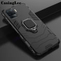 Casinglee Shockproof Armor Stand Case for OPPO F19 Pro with Holder Ring Cover Cases for Oppo F19 Pro Car Magnet Phone Casing Housing. 