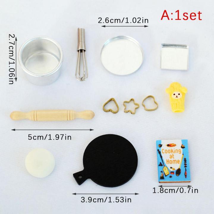 1set Dollhouse Miniature Kitchen Cooking Model DIY Doll Furniture Accessories Lonni