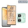 Pack of 2 - Infinix Hot 50i Ceramic Matte Film + Back Camer lens Protector 9H Nano Flexible & 9D 21D 100D Screen Glass Protector Best For Gaming PUBG Players PLastic soft For infinix hot 50i - semi Transparent. 