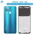 Infinix Hot 10i Housing Middle Frame With Side Button and Camera Lens Complete Body Casing Replacement For Hot 10i - Blue. 