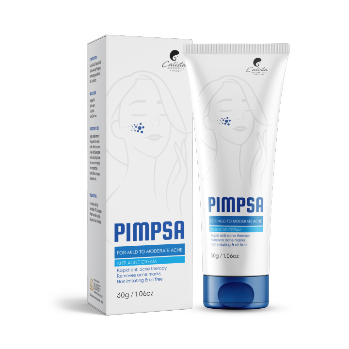 Pimpsa Anti-Acne Cream | Salicylic Acid, Oleanolic Acid, Sodium Ascorbyl Phosphate, Nordihydroguaiaretic Acid, Tea Tree Extracts | 30g