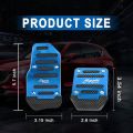 Premium Aluminum Alloy Universal 3PCS Non-Slip Car Pedal Covers For Manual Transmission -Blue-. 