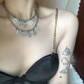 Zoeber Color Alphabet Bitch Pendant Fun Game Word Angel Statement Necklace Women Charm Party Clavicle Chain Jewelry. 