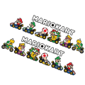 Mario Kart Super Mario Car Sticker Creative Cute Motorcycle Car Novelty Reflective Scratches Cover high quality waterproof Sticker. 