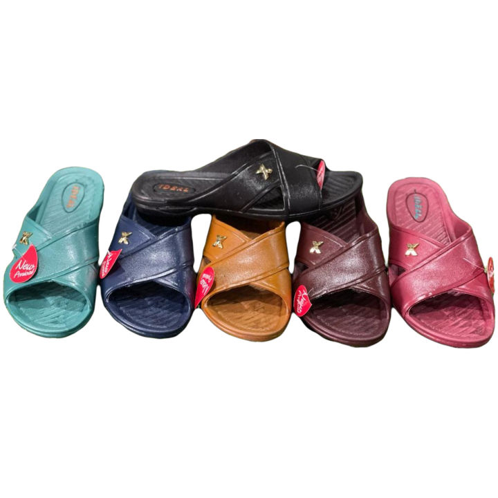 IDEAL- New stylish Ladies Slippers For Women 100% Water Proof Softy Rubber Slippers For Girls House Slippers Chappals